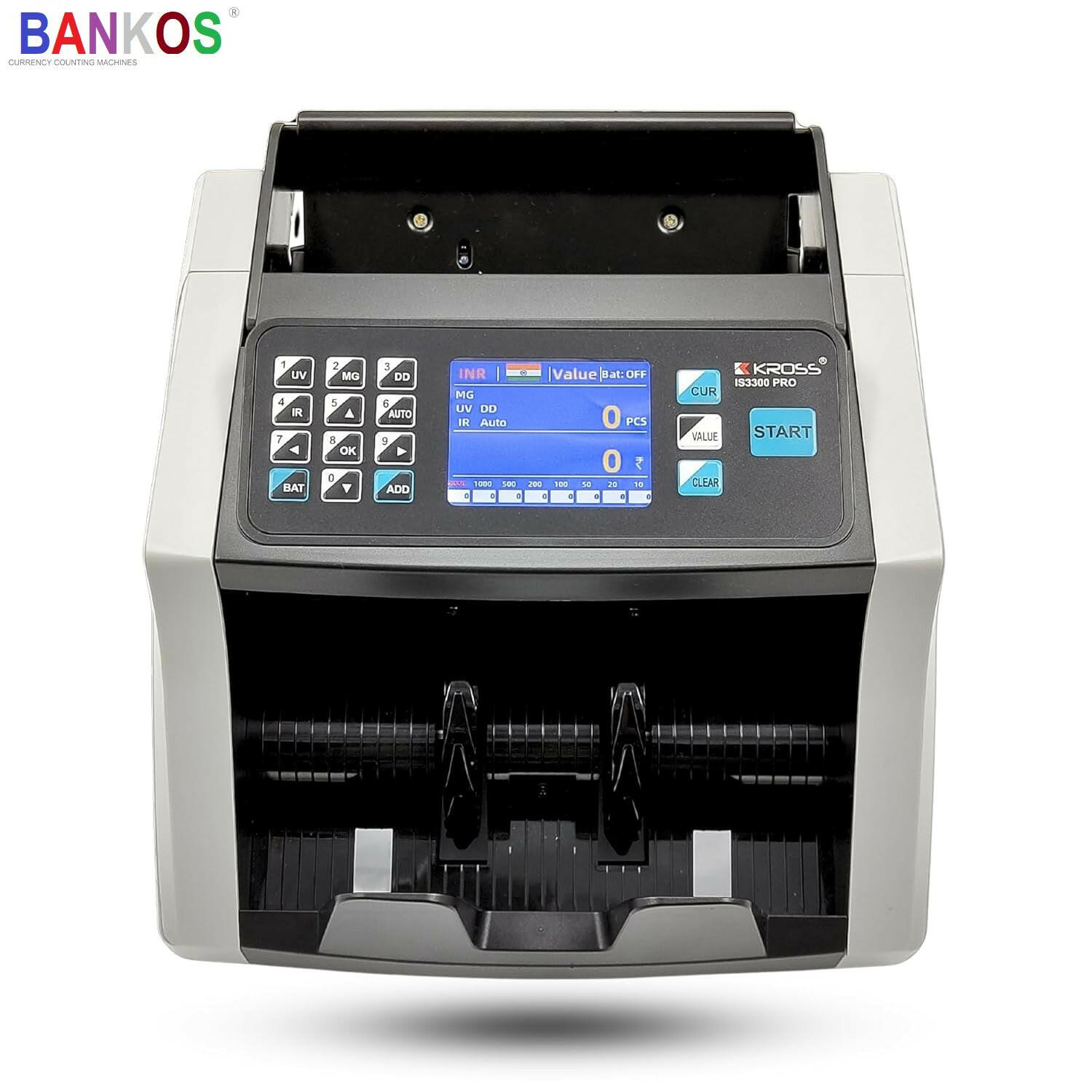 Bankos- IS3300 PRO Mini Note Counting Machine with Fake Note Detection.